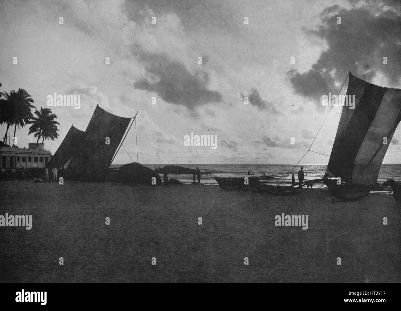 'Sunset, Mount Lavinia Mer', c1890, (1910). Artiste : Alfred William Amandus Plaque. Banque D'Images