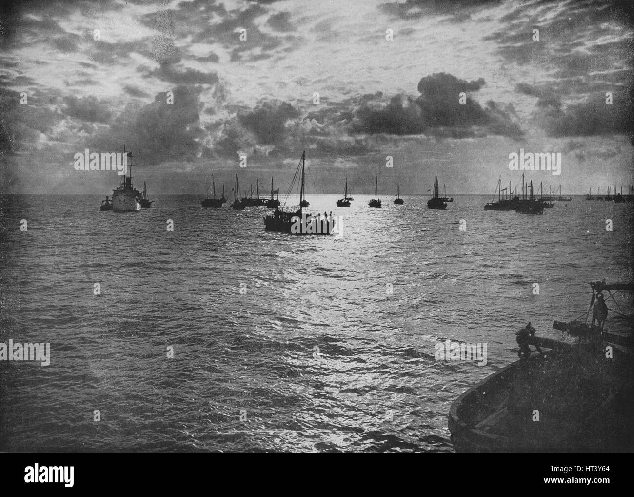 'Sunset sur les banques, Marrichikaddi perlière', c1890, (1910). Artiste : Alfred William Amandus Plaque. Banque D'Images