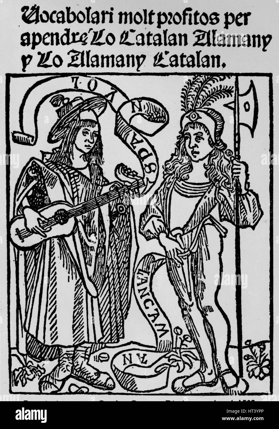 À un Catalan-German "frontispice du dictionnaire 1502', (1934). Artiste : Inconnu. Banque D'Images