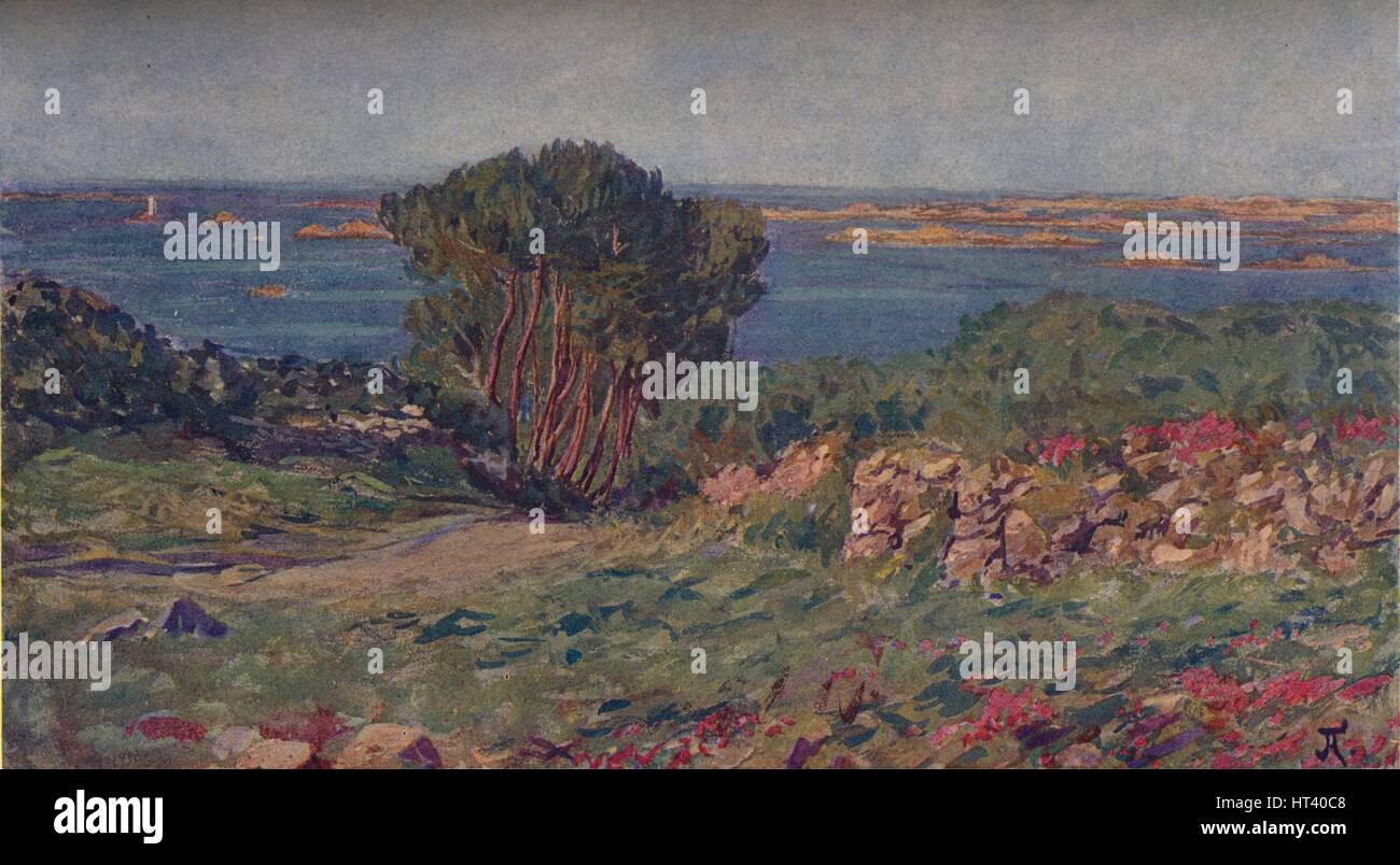 "Paysage de Bretegne', c1900, (1905). Artiste : Jean Francis Auburtin. Banque D'Images