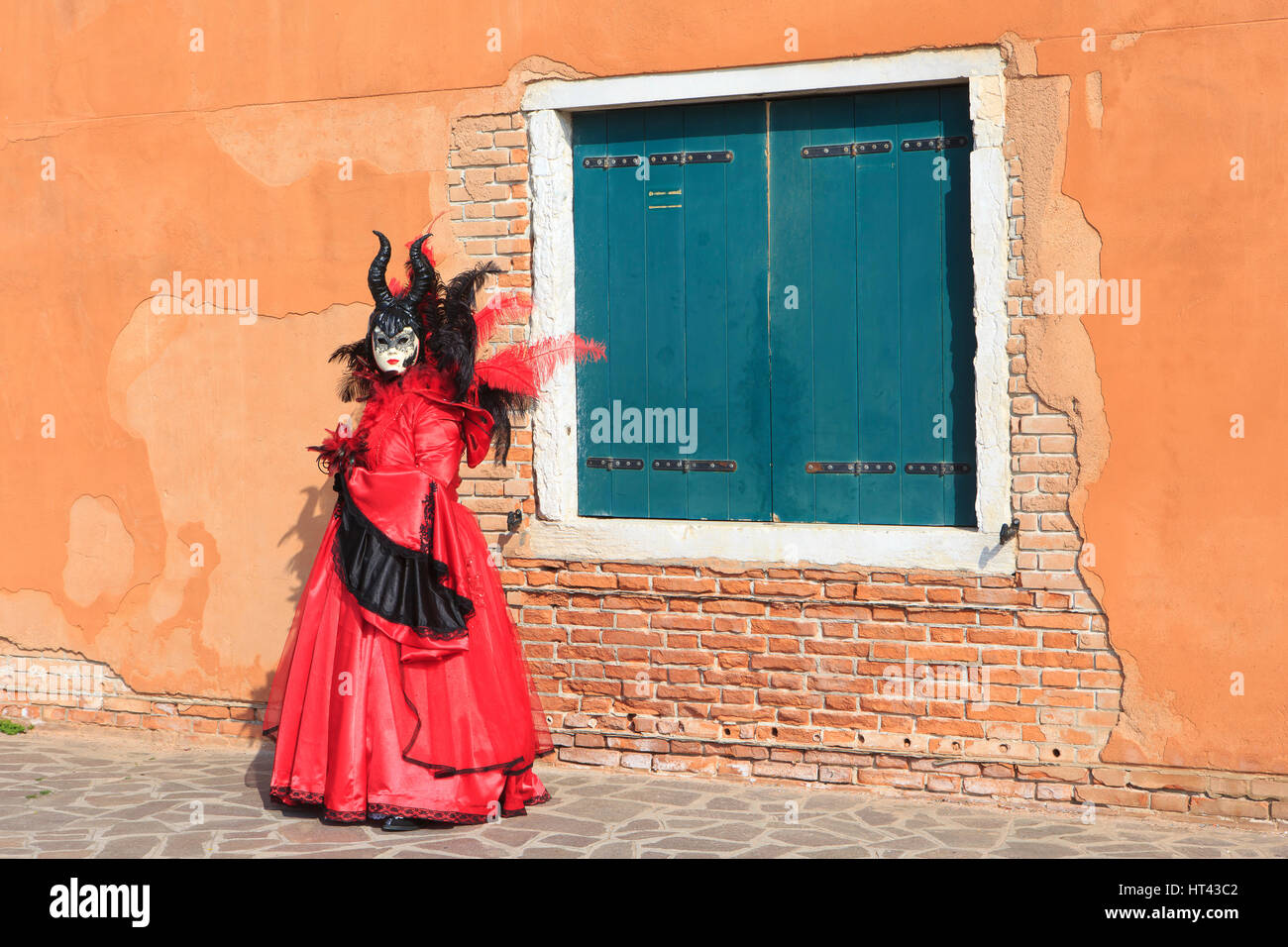(Maléfique maîtresse de tous les maux) à Riva dei Sette Martiri durant le Carnaval de Venise, Italie Banque D'Images