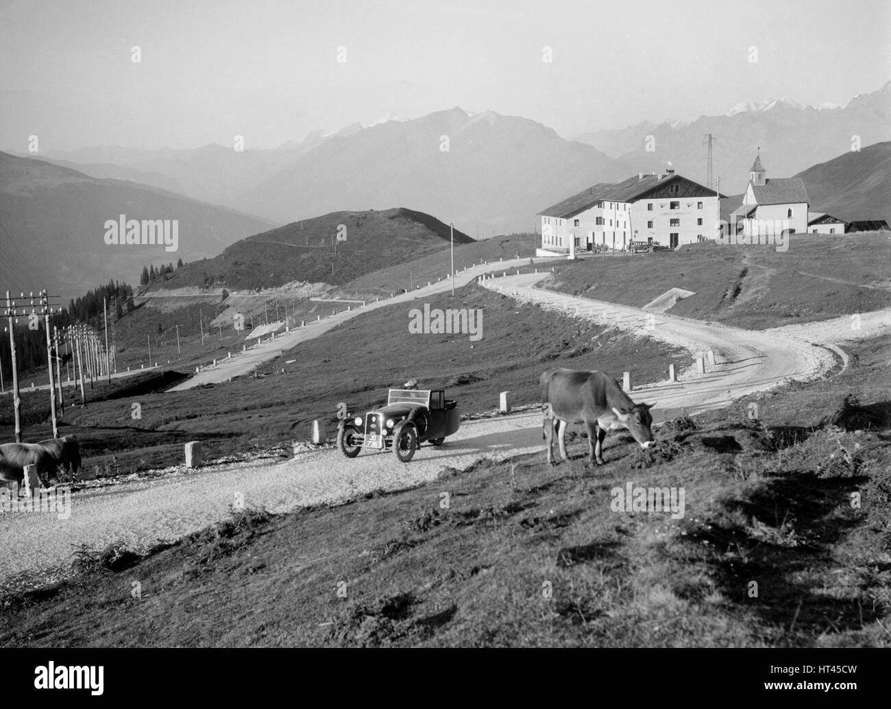 BSA 3-roues en compétition dans les six jours du procès, Tyrol Italien, au début des années 1930. Artiste : Bill Brunell. Banque D'Images