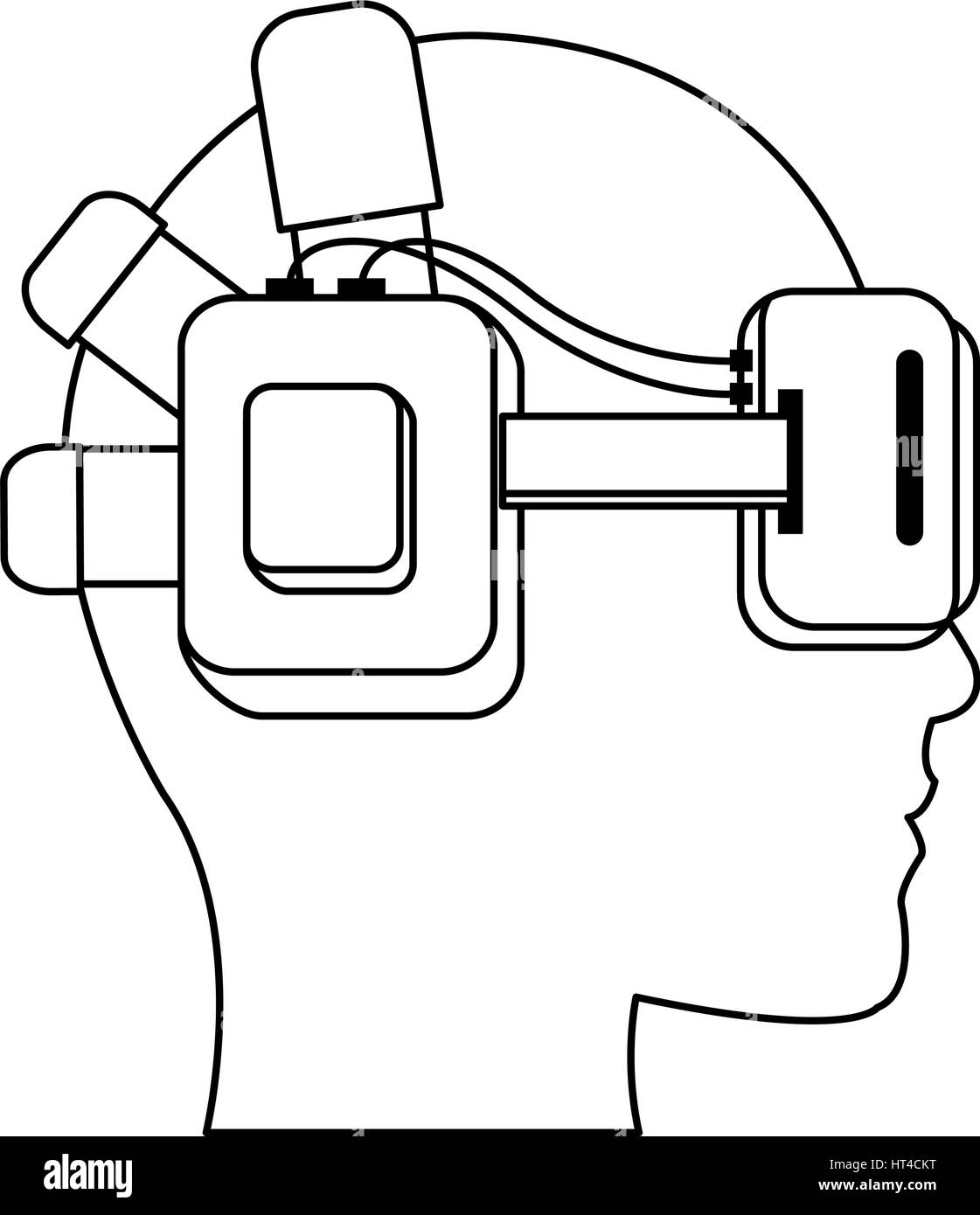 Droit de réalité virtuelle Illustration de Vecteur