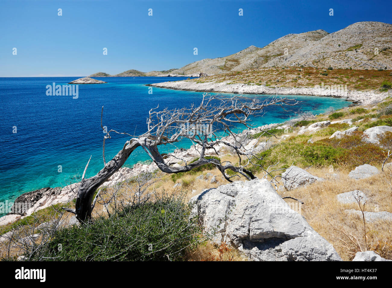 Paysage de l'île de Lastovo en Croatie Banque D'Images