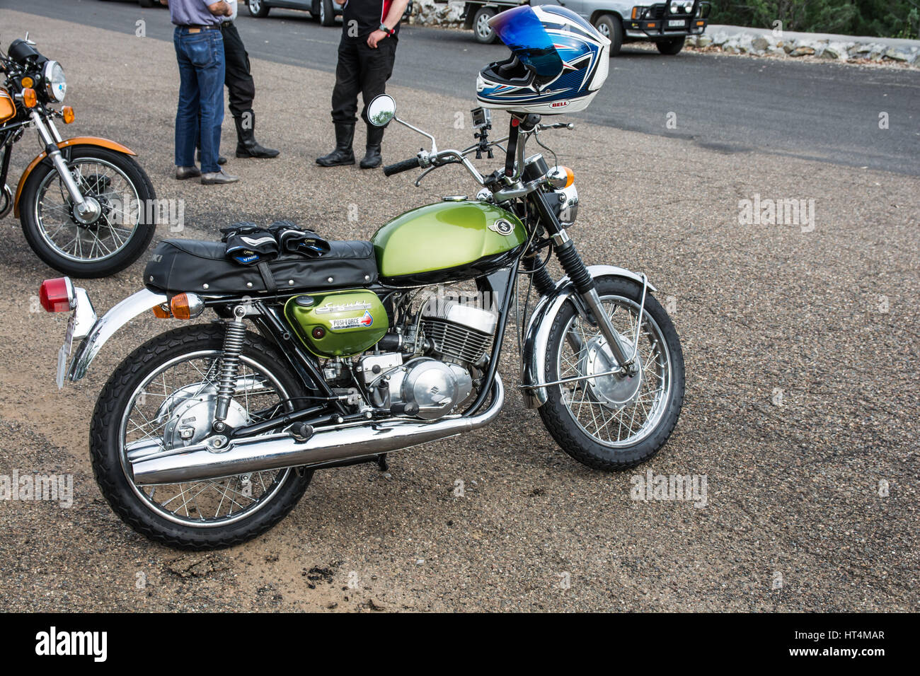 Une moto double cylindre deux temps Suzuki Vintage au rallye national du  Vintage Japanese Motorcycle Club à Tamworth Australia 2017 Photo Stock -  Alamy