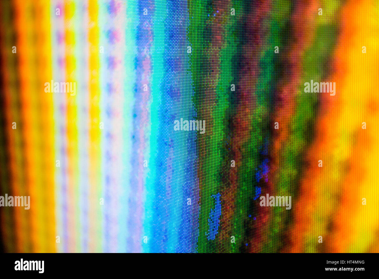 Résumé de pixels TV en couleur motif moiré Banque D'Images