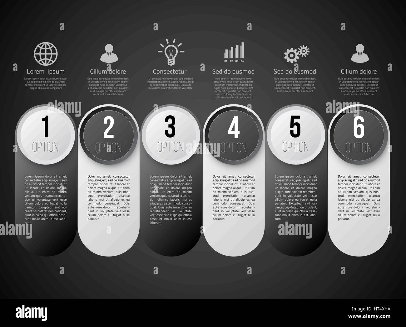 L'infographie avec étapes ou options Illustration de Vecteur