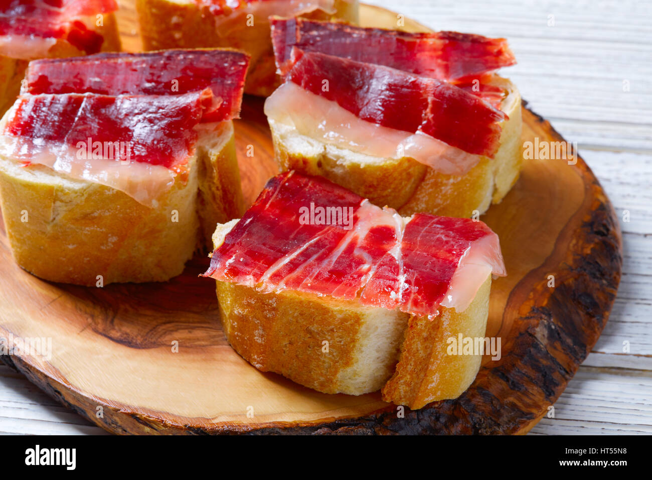 Jambon ibérique de l'Espagne tapas pinchos food recipes Banque D'Images