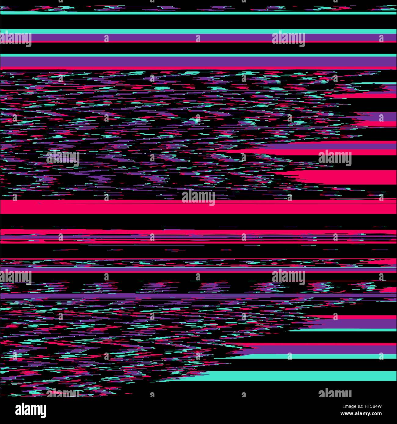 Le bruit de la télévision vector abstract stripes glitch décoration moderne Illustration de Vecteur