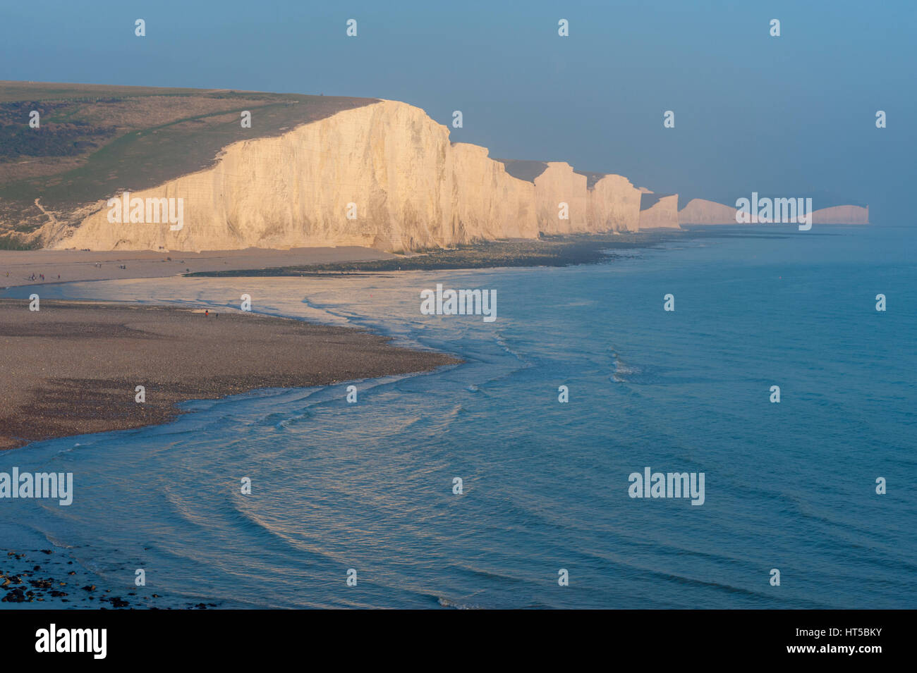 Les sept soeurs et Beachy Head tête de Seaford Sussex Banque D'Images