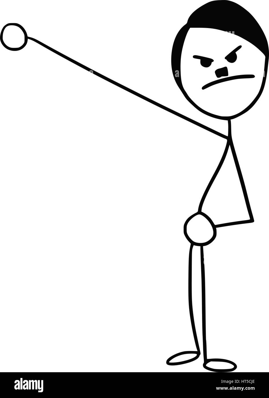Cartoon vector stickman caricature d'Adolf Hitler Illustration de Vecteur