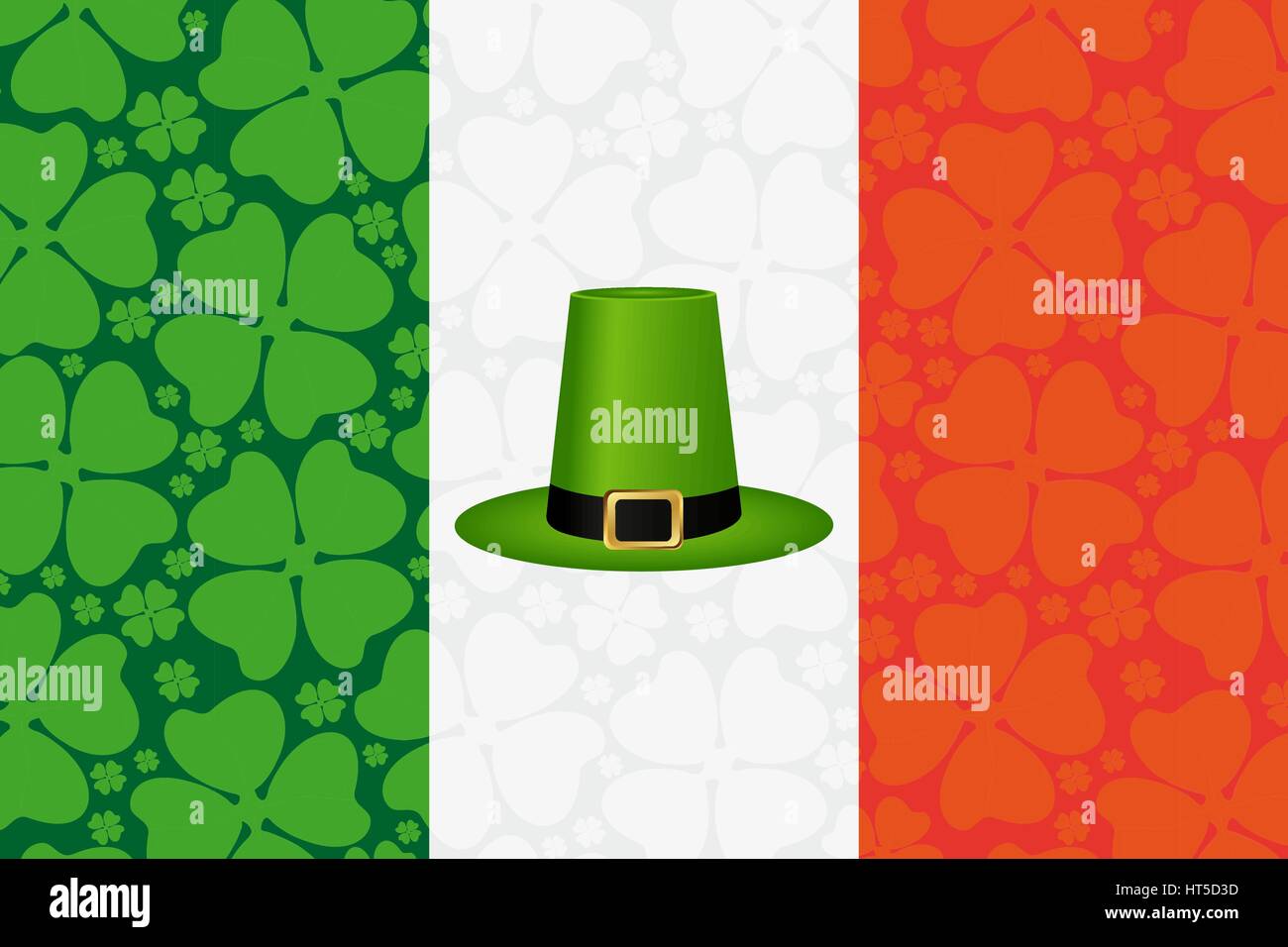 Hat cylindre sur le jour de la Saint Patrick Illustration de Vecteur