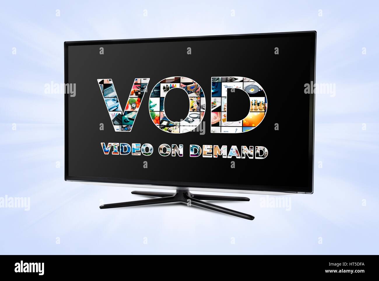 Le service de VOD vidéo à la demande sur télévision connectée Banque D'Images