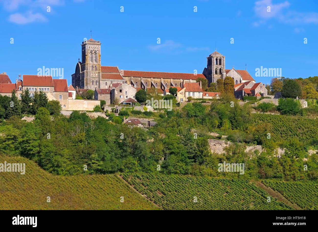 Abbaye Sainte-Marie-Madeleine de Vézelay, Bourgogne en France Banque D'Images