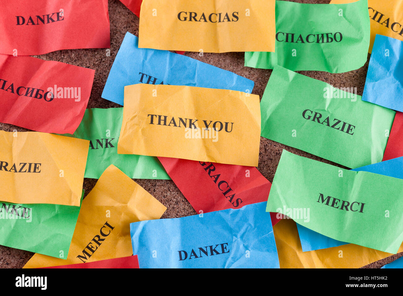 Merci en différentes langues Banque de photographies et d’images à haute résolution Alamy