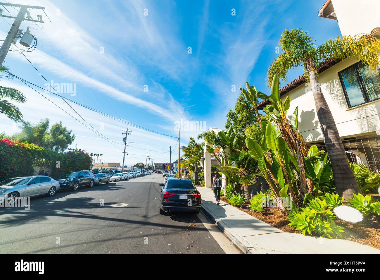 Urban street Pismo Beach, Californie Banque D'Images