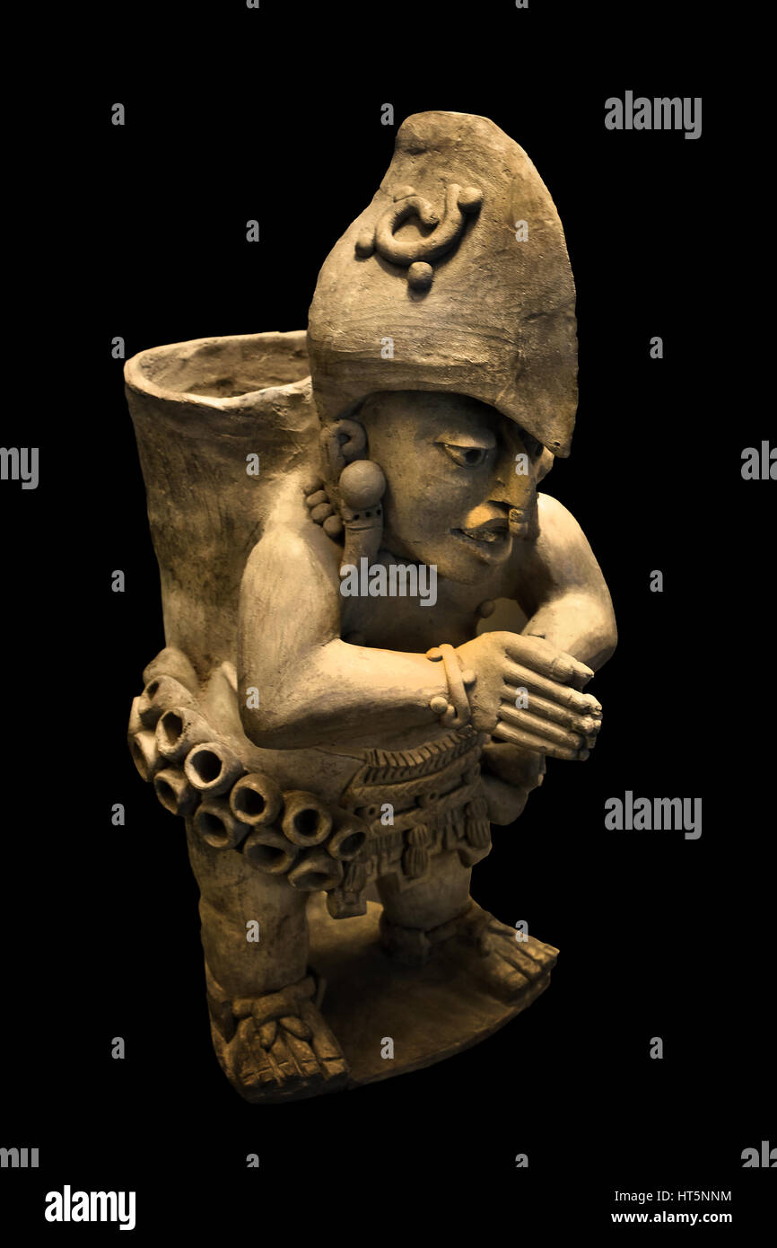 Du Prince pot en argile (culture zapotèque) Zapotèques Civilisations Mésoaméricaines Précolombien Amérique Centrale 500 BC - AD 900 American Banque D'Images