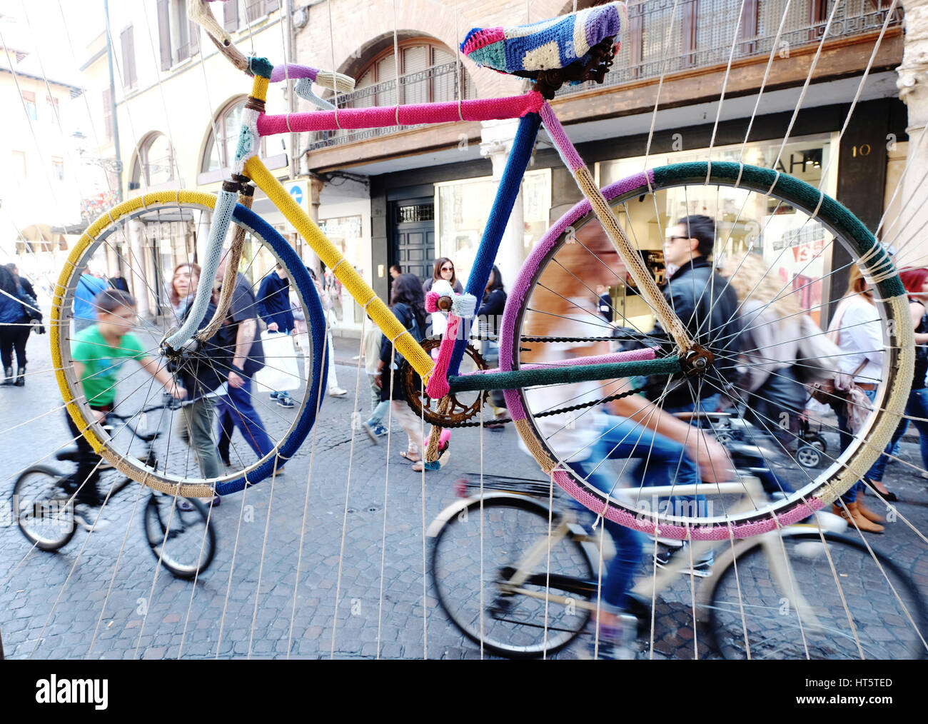 Vélo artistique, Mantova, Italie Banque D'Images
