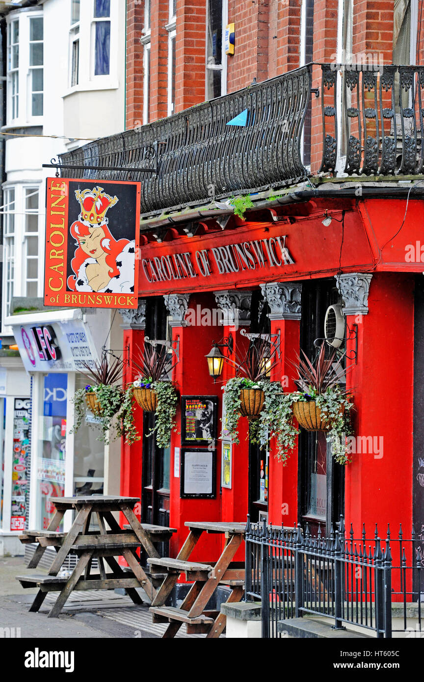 La Caroline de Brunswick pub par le niveau à Brighton, uk Banque D'Images