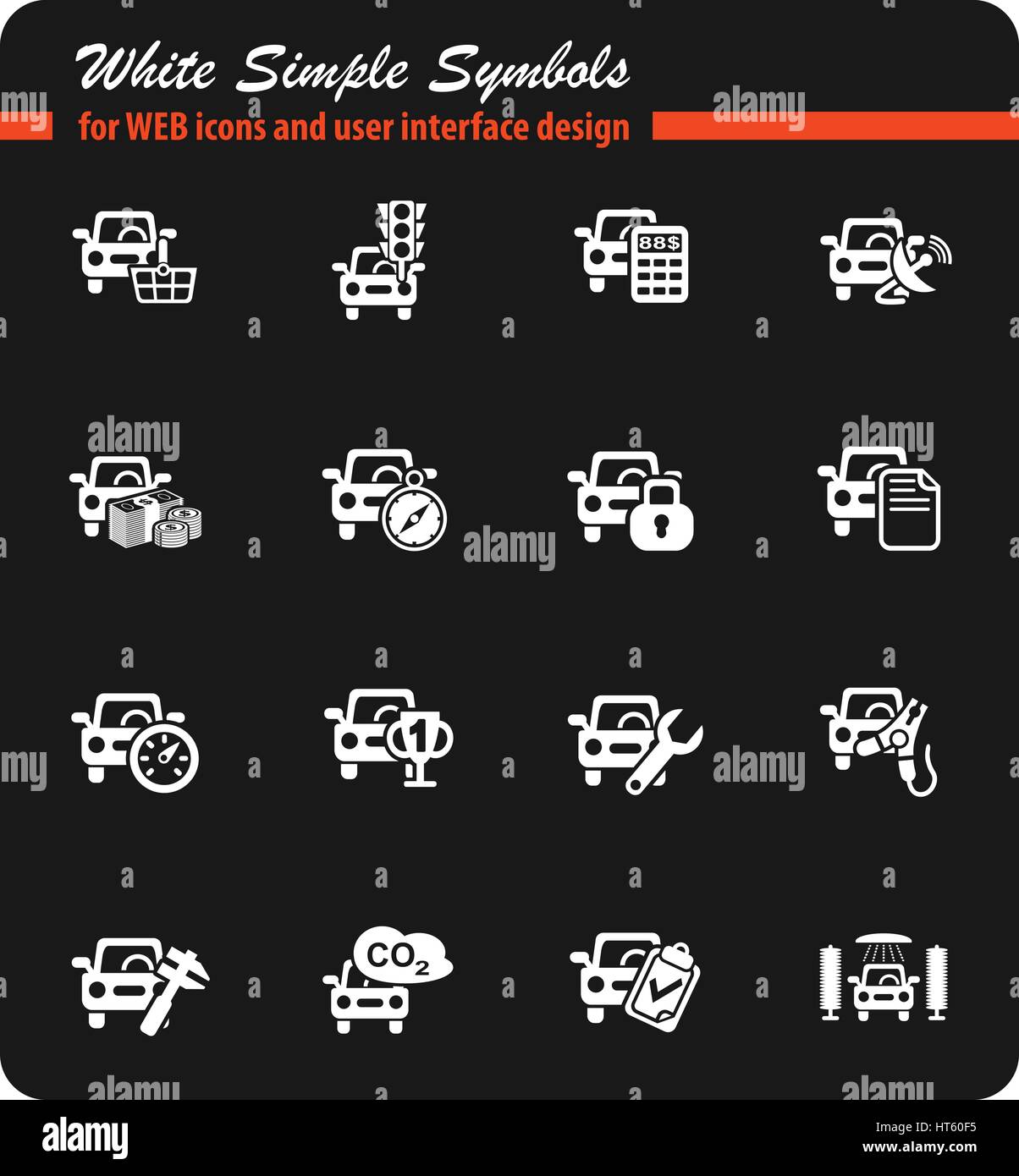 Un service web icons pour la conception d'interface utilisateur Illustration de Vecteur