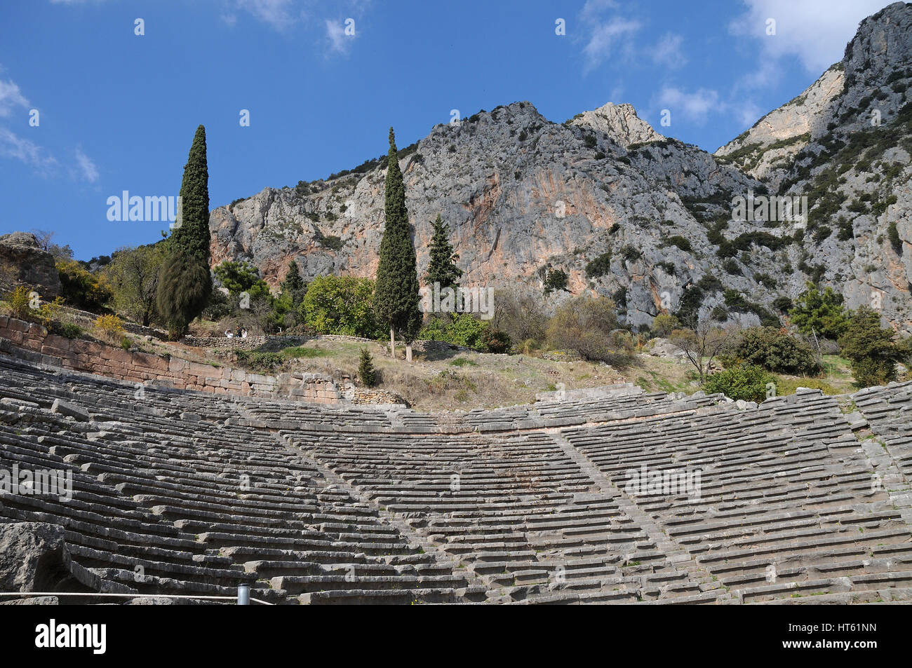 Théâtre de Delphes, les ruines de l'Amphithéâtre Banque D'Images