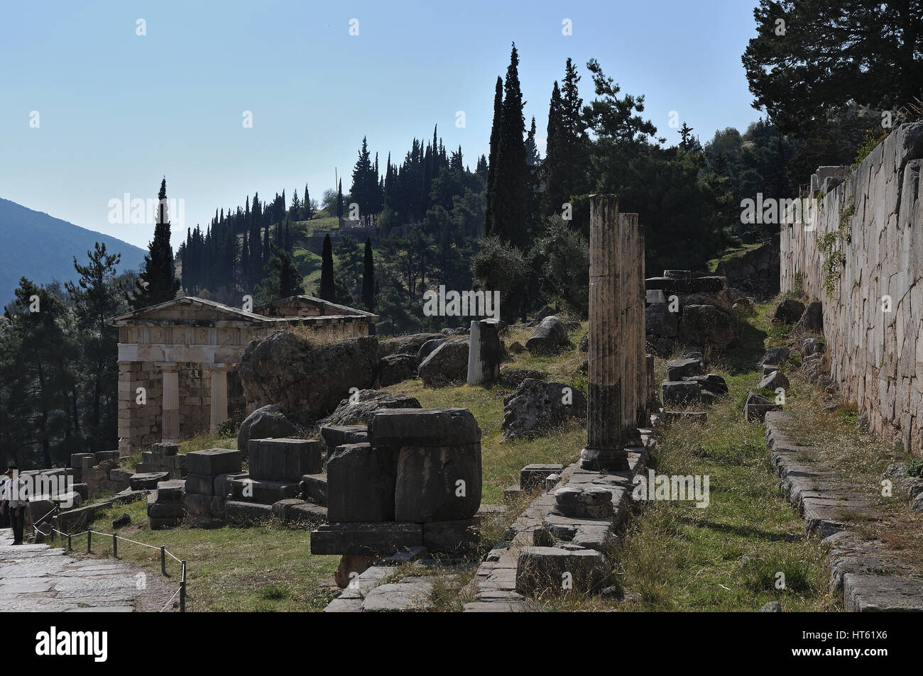 Le site archéologique de Delphes, en Grèce Banque D'Images