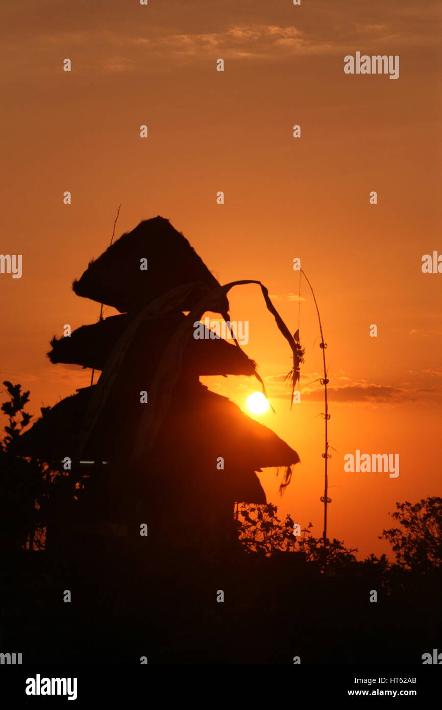 Le temple d'Ulu Watu Tempel sur l'île de Bali en Indonésie en southeastasia Banque D'Images