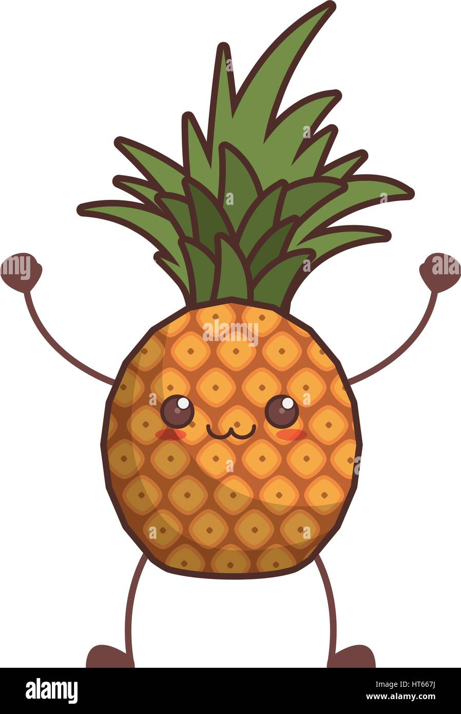 Kawaii pineapple fruit icon Banque d'images détourées Alamy