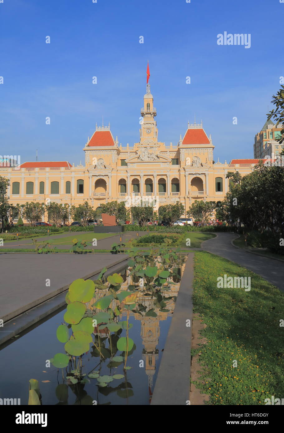 Dans l'Hôtel de ville d'Ho Chi Minh City Saigon Vietnam Banque D'Images