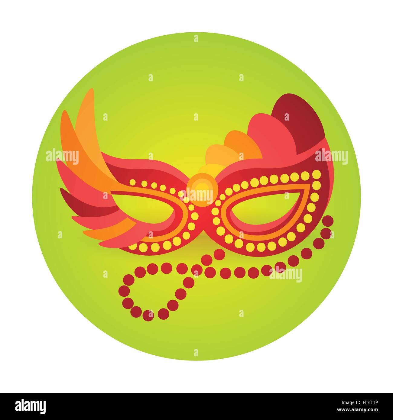 L'icône de masque coloré Brésil Rio Carnaval fête de célébration Illustration de Vecteur
