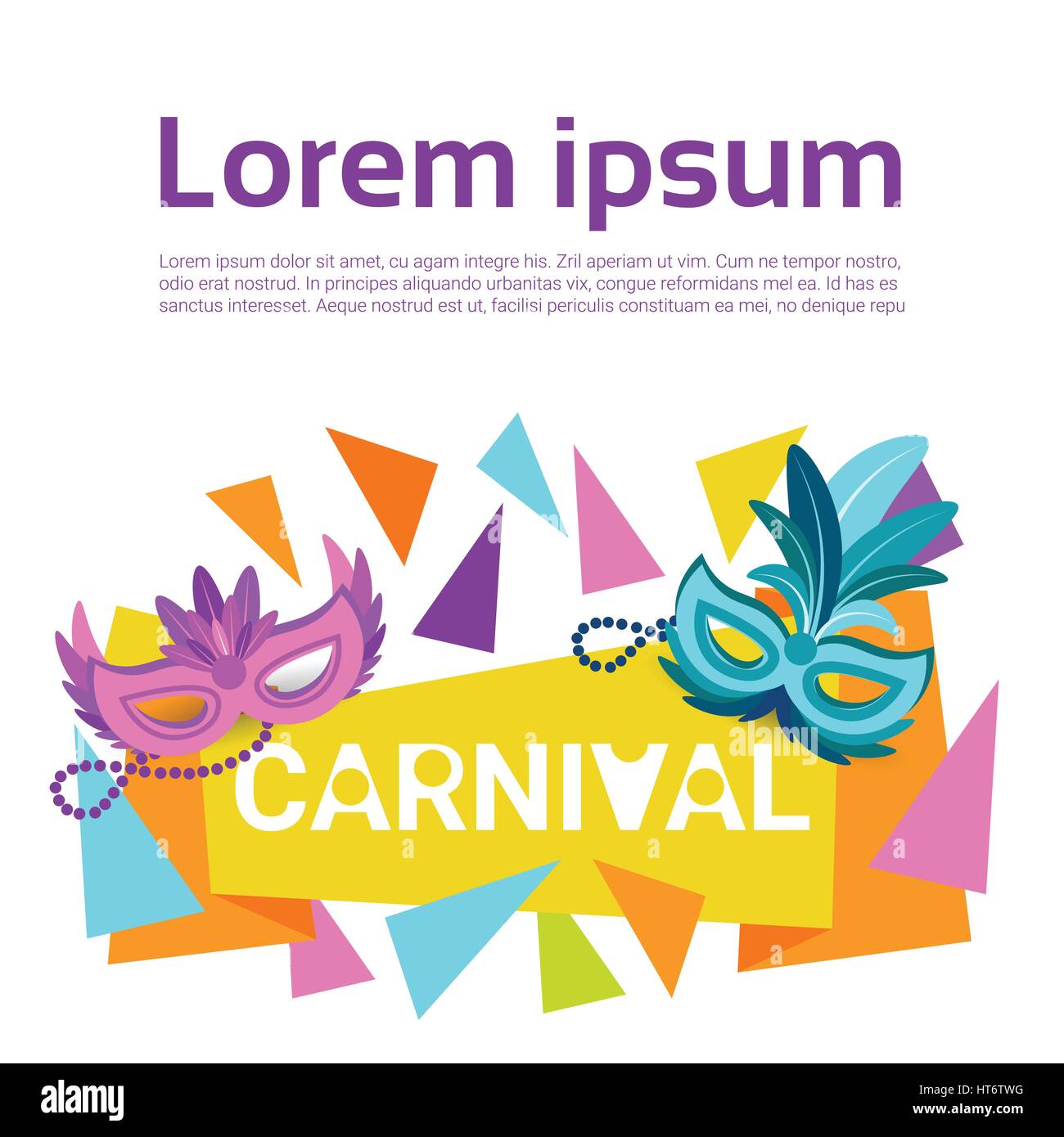 Carnaval de Rio au Brésil coloré Parti Célébration Illustration de Vecteur