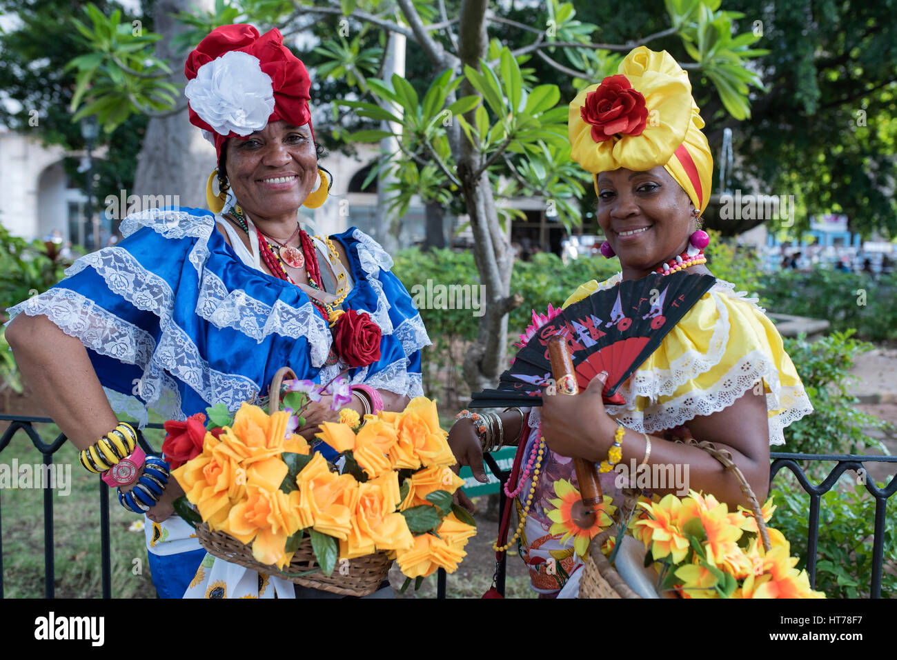 Les femmes cubaines à La Havane Banque D'Images