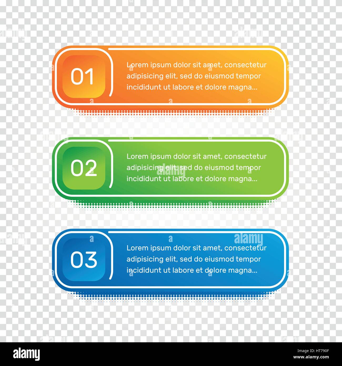 Workflow de mise en page. Aperçu du menu coloré pour l'interface de l'app. Nombre d'options. Web design de boutons éléments. L'infographie 1. 2. 3. modèle de scénario. Illustration du texte. Illustration de Vecteur