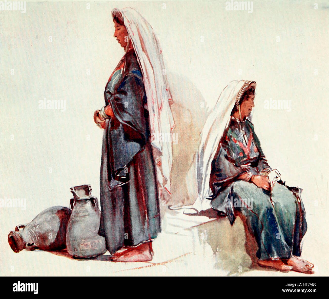 Étude des femmes paysannes syriennes, vers 1900 Banque D'Images