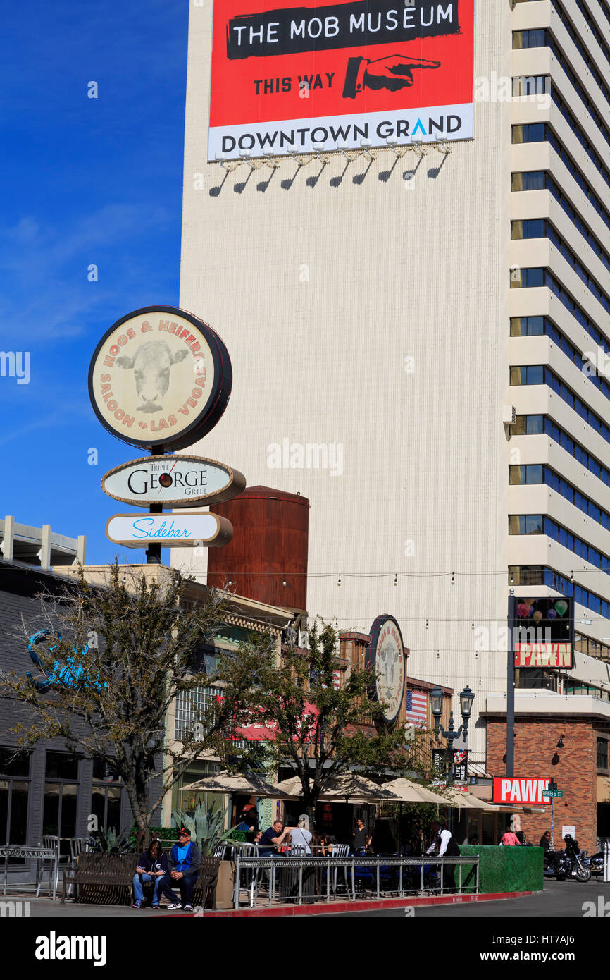 North 3rd Street, quartier du centre-ville, Las Vegas, Nevada, USA Banque D'Images