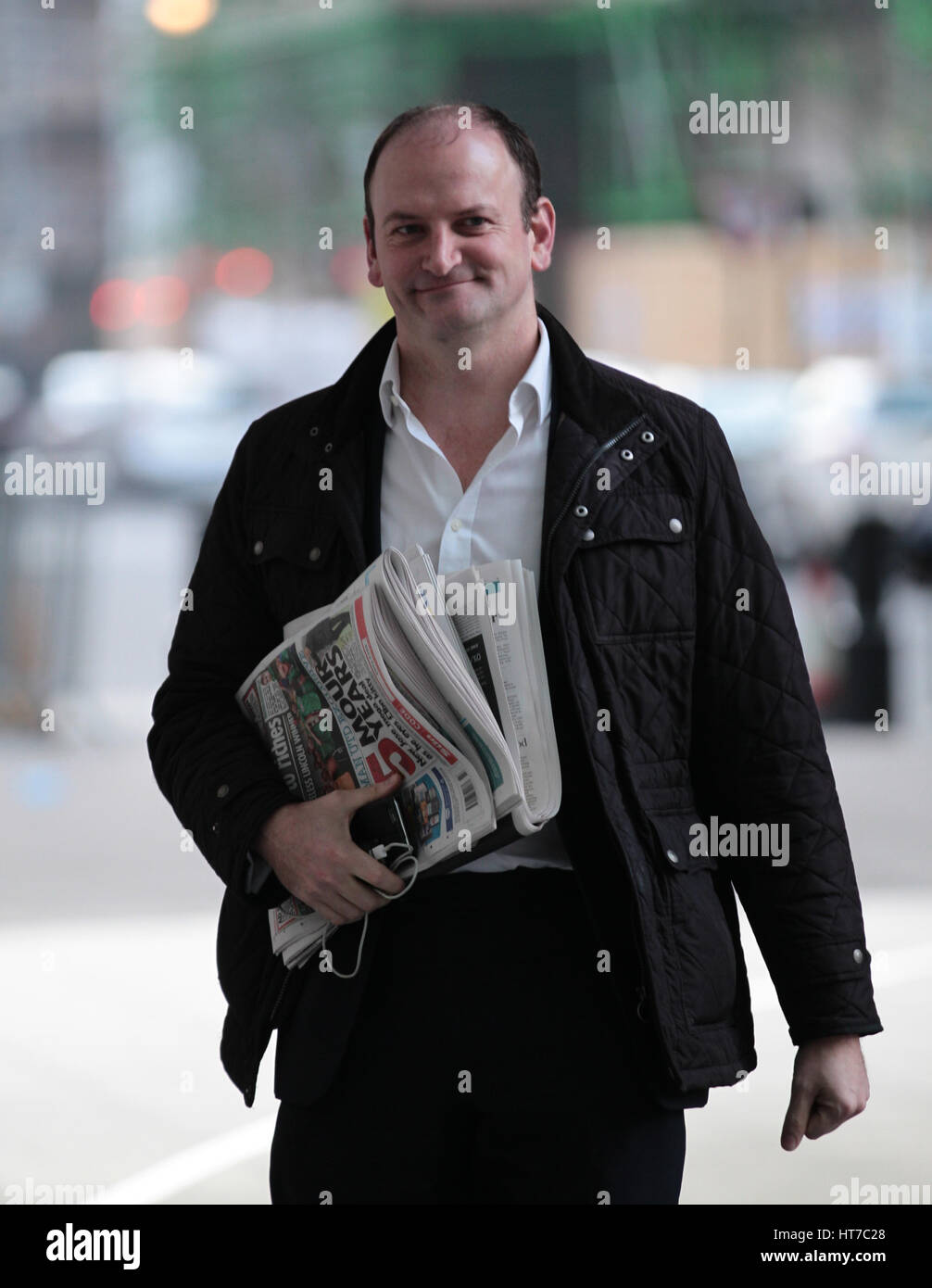 Le député de l'UKIP Douglas Carswell assiste à la BBC Andrew Marr Show à la BBC à Londres, 19 février 2017 Banque D'Images
