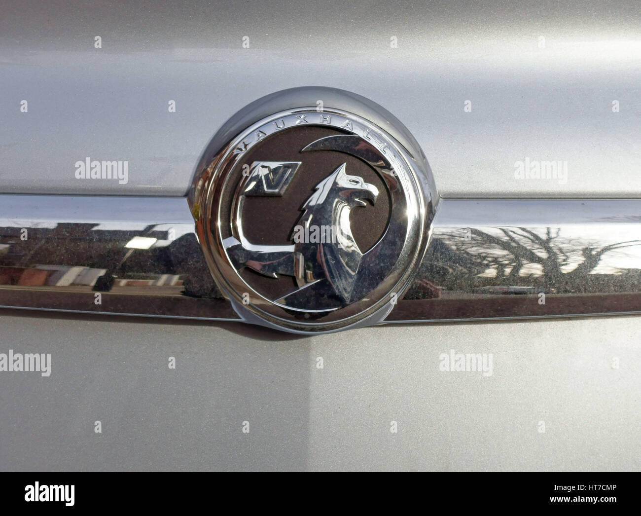 Sur l'insigne voiture Vauxhall, Londres Banque D'Images