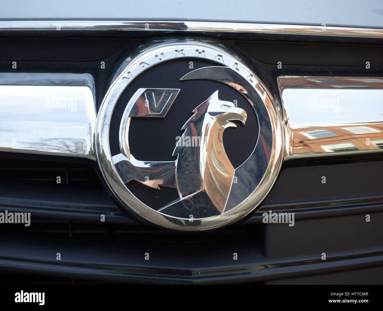 Sur l'insigne voiture Vauxhall, Londres Banque D'Images