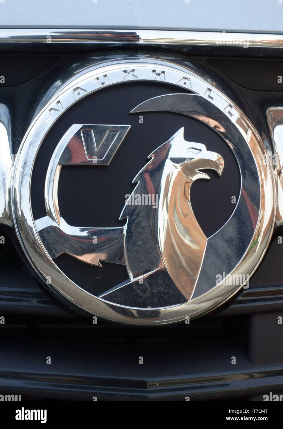 Sur l'insigne voiture Vauxhall, Londres Banque D'Images