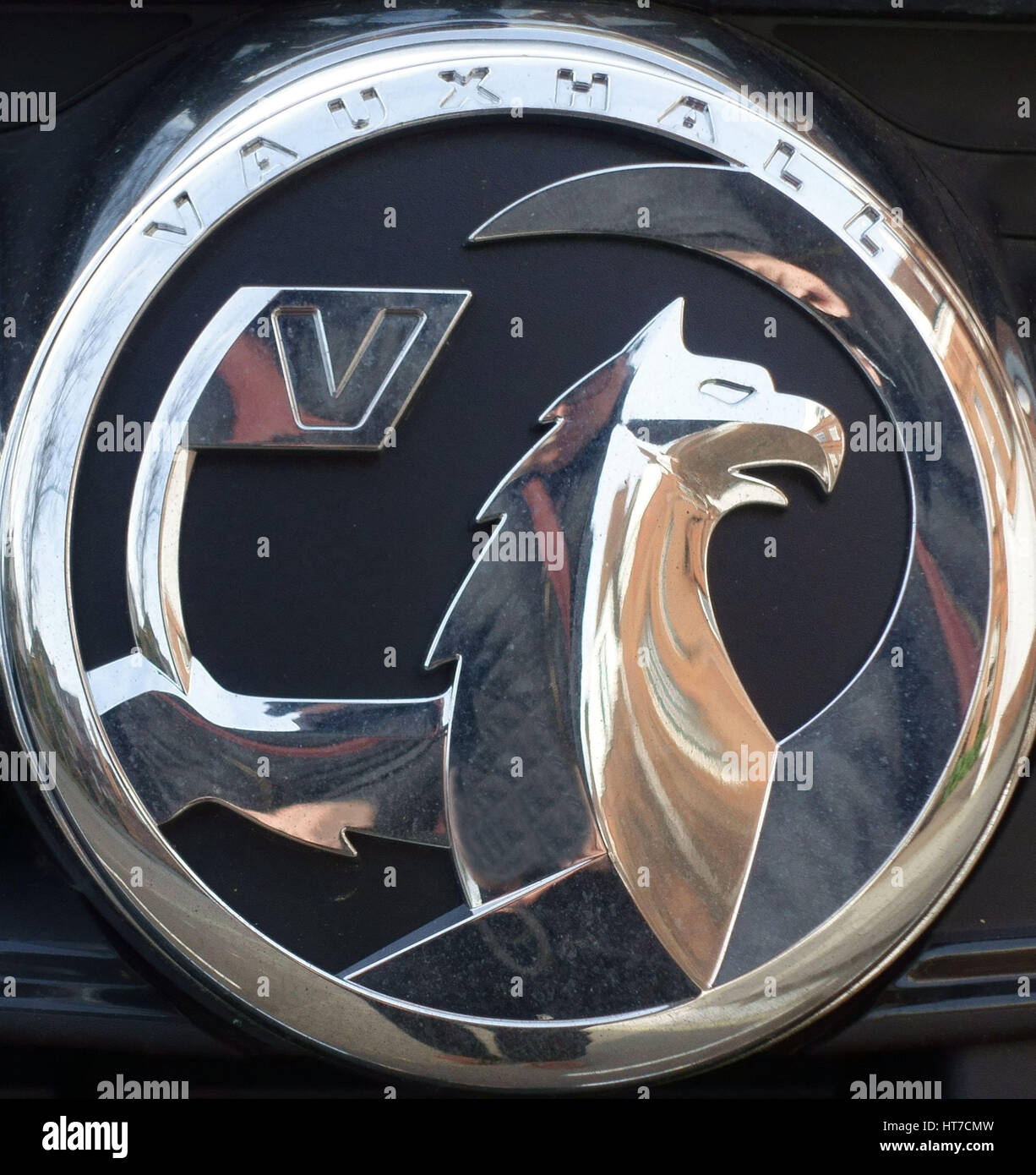 Sur l'insigne voiture Vauxhall, Londres Banque D'Images