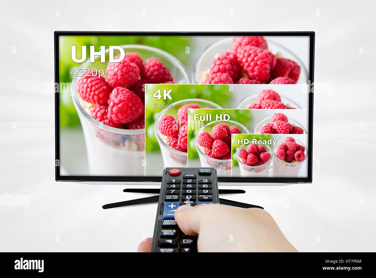 Ultra HD TV. 8K 4320p résolution télévision technology Banque D'Images