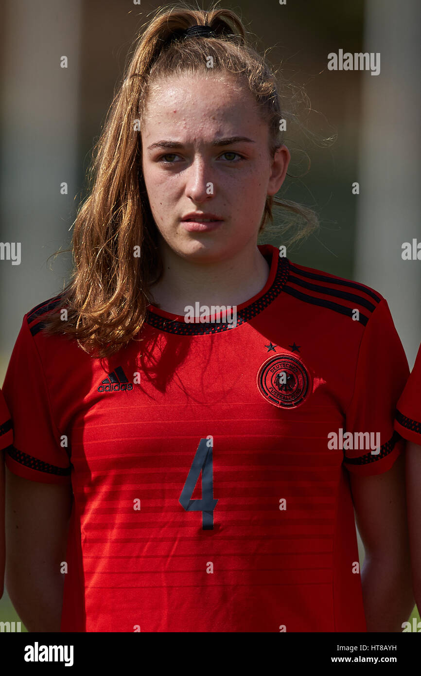 Kleinherne Sophia de l'Allemagne pendant la match amical U19 entre l'Allemagne les femmes contre l'Ecosse Les femmes à La Manga Club sur 07 mars 2017, à la Manga Club, Espagne. (Photo bySergio Lopez/Pacific Press) Banque D'Images