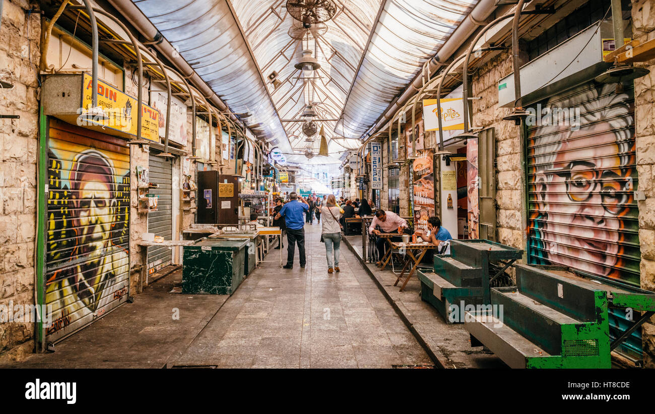 Un marché juif traditionnel au coeur de la vieille ville de Jérusalem Banque D'Images