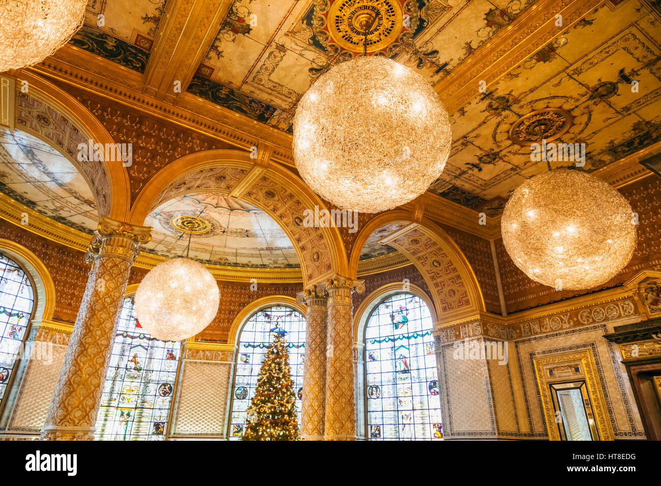 L'Angleterre, Londres, Kensington, Victoria and Albert Museum, V&d'une cafétéria Banque D'Images