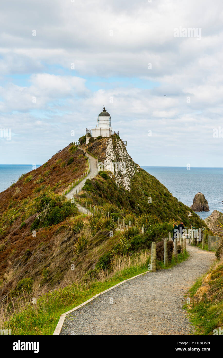 Phare de Catlins, Nugget Point, Southland, Nouvelle-Zélande Banque D'Images