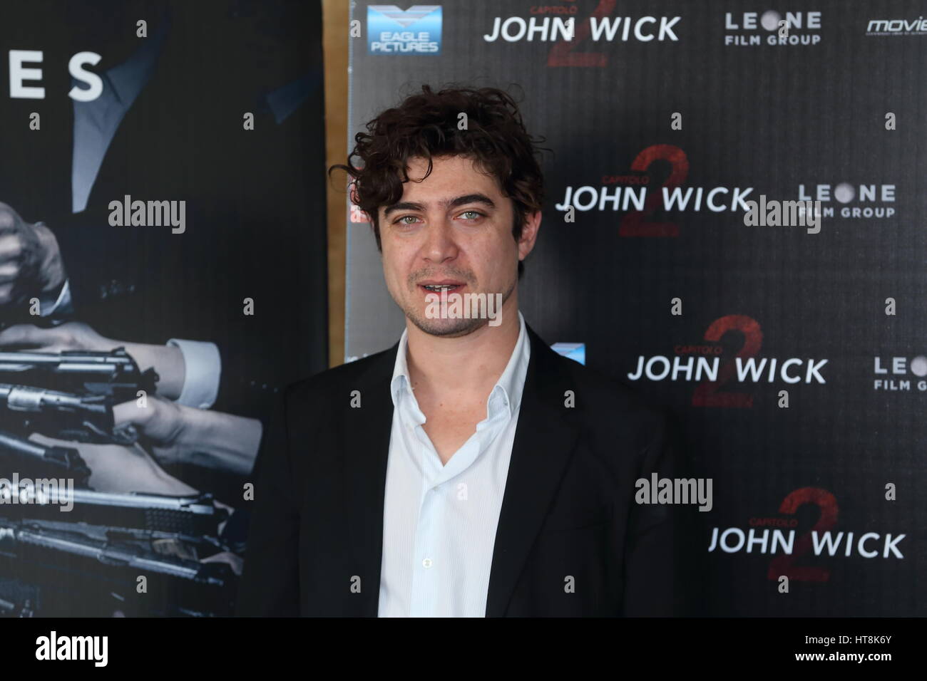 Roma, Italie. 05Th Mar, 2017. L'acteur Riccardo Scamarcio italien pendant une séance de film 'John Wick - Chapitre 2', film réalisé par Chad Stahelski Crédit : Matteo Nardone/Pacific Press/Alamy Live News Banque D'Images