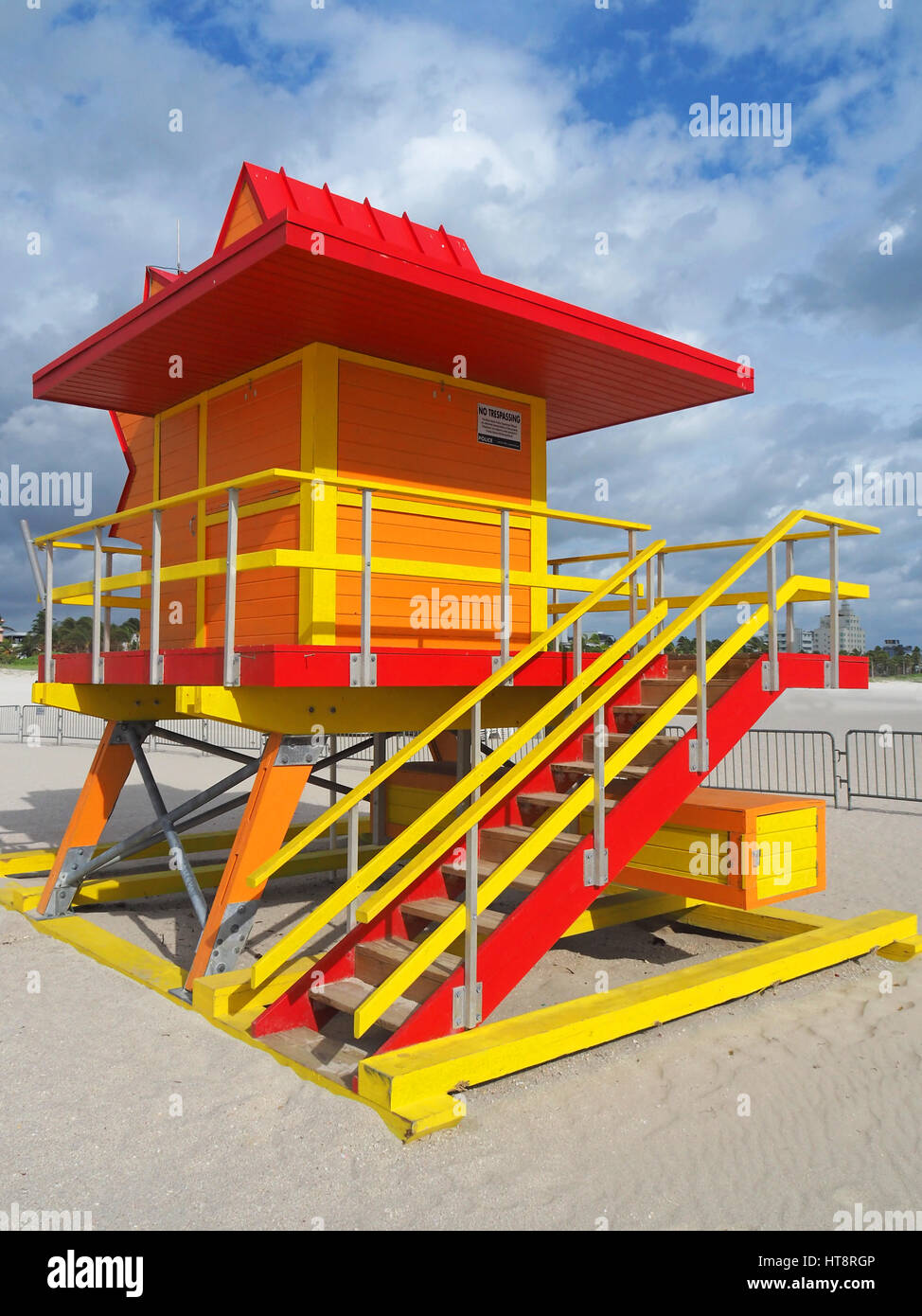 South Miami Beach lifeguard station. Banque D'Images