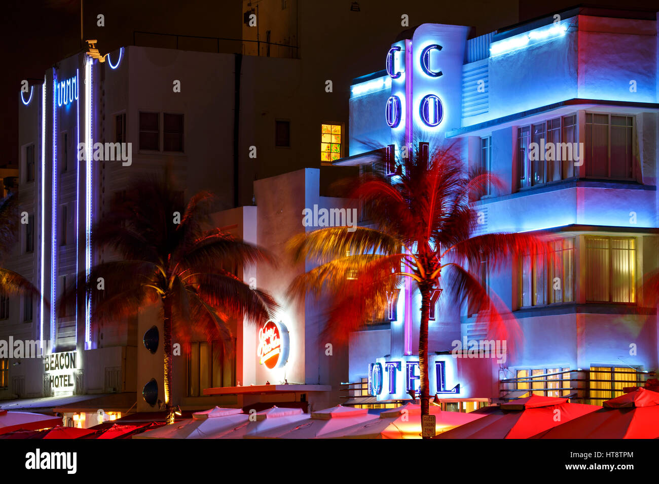 Hôtel Colony, South Beach, Miami Beach, Floride Banque D'Images