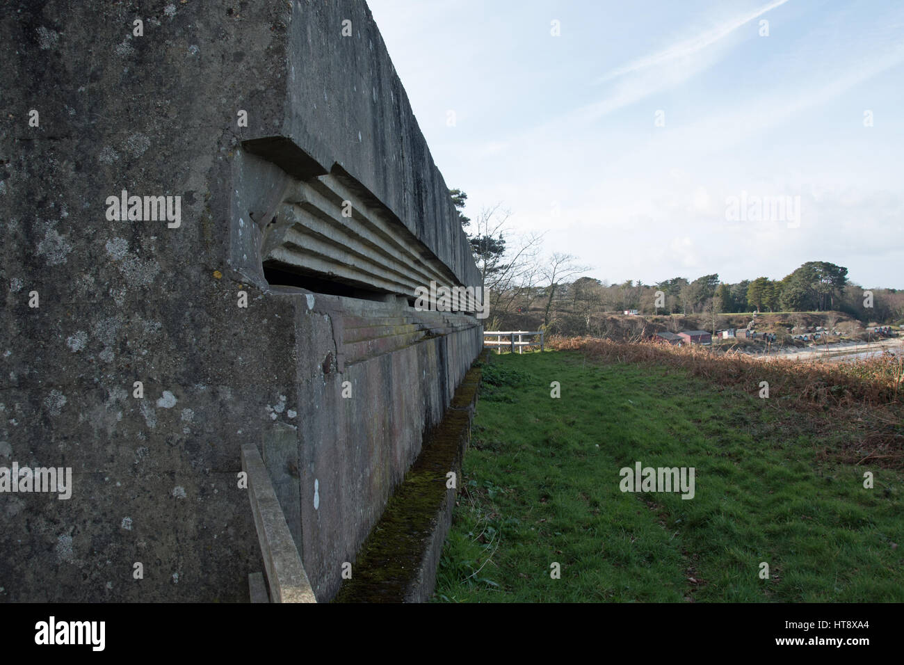 Studland Bay WW2 Bunker d'observation Banque D'Images