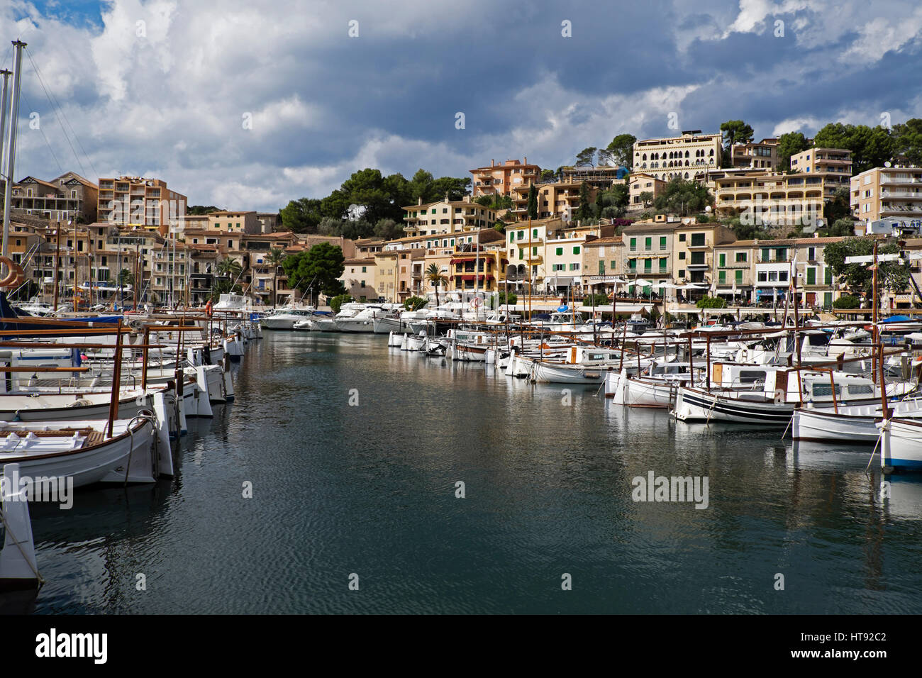 Port de Port de Soller, Majorque, Espagne Banque D'Images